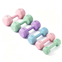 Mancuernas Hexagonales Recubiertas de PVC, Rellenas de Cemento, Diseño Compacto, Fácil Almacenamiento, Pesas Ligeras para Gimnasio en Casa, Fitness y Ejercicio Corporal