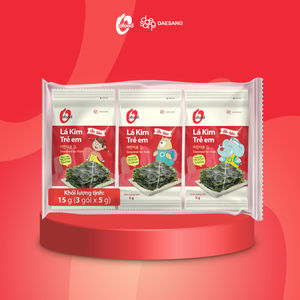 Algas O'Food para Niños, Bajas en Sodio y Nutritivas - 5g x 3 Paquetes, Algas Coreanas Asadas y Sazonadas, Venta al Por Mayor - Product Image 5