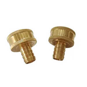 3/4" Swivel Female Garden Hose Thread Connector Brass Barb Hydraulic Coupling