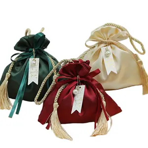 Cotton Gift Bags With Drawstring Chocolate Candy Box Accessories Cosmetics Jewelry Gift Box Packaging Wedding Favors For Guests