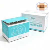 Boîte d'expédition en carton ondulé auto-adhésive avec fermeture éclair personnalisée pour l'emballage de gouttes de probiotiques