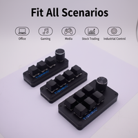 Clavier mini filaire personnalisable RGB à 3 touches, bouton macro, touches de raccourci copie-colle, clavier mécanique pour jeux e-sport, clavier mini à touches interchangeables à chaud