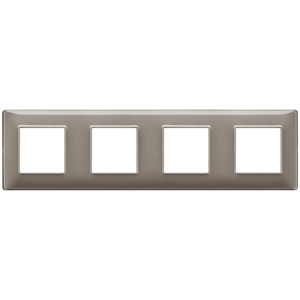 8M Plate 2+2+2+2 Int71 Reflex Ash Wall <b>Switches</b> 34mm Length 8mm Width 0.9mm Height - Product Image 1