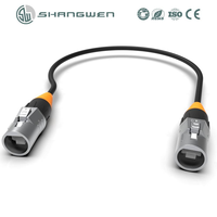 Harnais de signalisation fini IP65 pour intérieur, connecteurs RJ45 8 broches, coque en zinc, coque en acier perlé, CAT6 UTP 24AWG