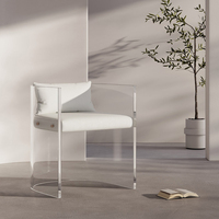 Produits en plastique, artisanat en acrylique, feuilles de plastique - Fauteuil transparent en acrylique élégant - Pour salon, salle à manger et salle de séjour