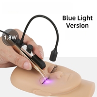 EN62471 Pince à épiler professionnelle en aluminium et acier pour extensions de cils, avec interrupteur à pédale, lampe de polymérisation LED violette 395-405NM