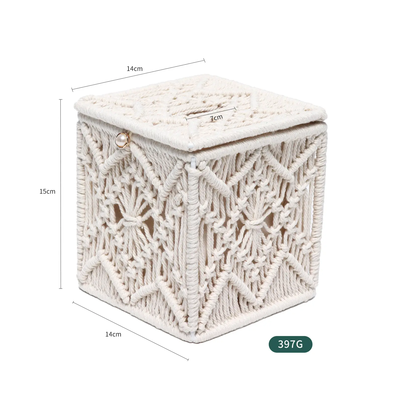 Tissue box Nordic style household daily tissue storage box Cross-border creative cotton rope woven paper box