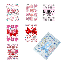 Autocollants de couverture UVDTF personnalisés pour journal de médecin/infirmière, imperméables, 3D, faciles à décoller, supportent les commandes personnalisées, enveloppes UV DTF pour carnet A5