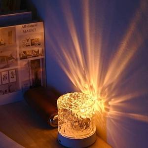 Water Ripple Atmosphere Battery Plug-In Dimmable <strong>Small</strong> Night Light Flame Romantic Projection Light for Bedroom Living Room - Product Image 4