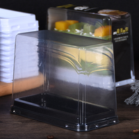 Récipient en plastique rectangulaire en stock prêt à expédier pour emballage de gâteau mousse pour emballage de chewing-gum sushi hamburger