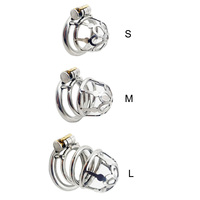 Metal tres anillos ahuecados lavable suave pene jaula pene bloqueo masculino cinturón de castidad adultos juguetes sexuales para hombres