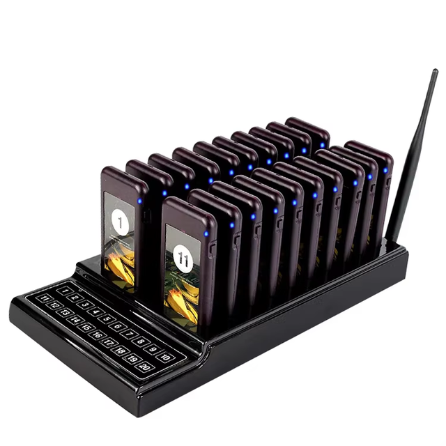 Long Range Buzzers Pager System 18 Pagers, Wireless Calling System Queuing System 3 Calling Modes Restaurant Guest Pager