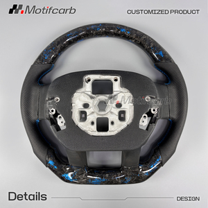 Volant personnalisé en fibre de carbone forgée bleue pour Ford F150 F250 F350 Raptor XLT 4x4 Shelby 2015-2023, amélioration de l'intérieur - Product Image 5