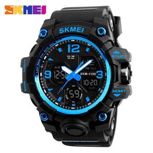 Montre électronique lumineuse étanche <span class=keywords><strong>Shi</strong></span> Ke <span class=keywords><strong>Mei</strong></span> 1155B pour homme, en plastique, tendance, multifonctionnelle, pour le sport en extérieur et les activités transfrontalières - Product Image 2