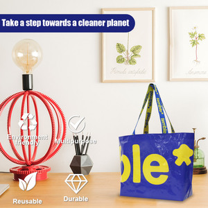 Biểu Tượng Tùy Chỉnh Mô Hình Thư PP Dệt Nhiều Lớp Tái Sử Dụng Thân Thiện Với Môi Tote Túi Dây Kéo Đóng Cửa Nhà Máy Bán Buôn Cho Siêu Thị - Product Image 3