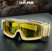 2023 lunettes tactiques airsoft lunettes de tir cs lunettes avec interchangeables 3 lentilles lunettes de camping professionnelles anti-poussière