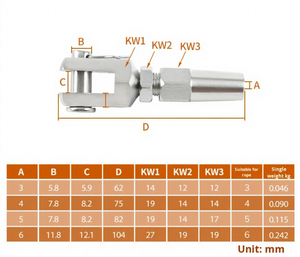 Collier de serrage biologique en acier inoxydable 316, sans sertissage, à une pièce, métrique, 3 mm, 4 mm, 5 mm, 6 mm, 8 mm, 10 mm - Product Image 6