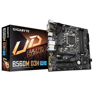 GIGABYTE B560M D3H (rev. 1.0) Motherboard Supports 11th and 10th Gen Intel Core Series Processors with USB 3.2 Gen1 Type-C