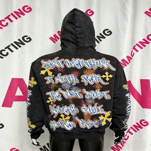 OEM ODM Silk Screen printing Pullover Hoodies Men's Hoodies Sweatshirts Unisex Heavyweight Men Cotton Hoodie - Product Image 2