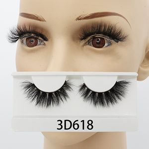 Benutzer definiertes Logo 3D Dick Weich Echt Nerz Wimpern verlängerung Gemischte Länge 3D Wimpern streifen Spikes Kunden spezifische Full Strip Wimpern - Product Image 3
