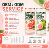 Boisson gazeuse aromatisée aux fruits BENNONE 330 ml en canette et bouteille portable pour la vente au détail en supérette