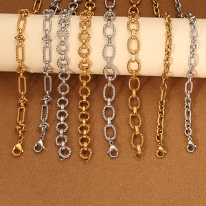 Permanente Schmuck ketten Wasserdichter Edelstahl 18 Karat vergoldet hand gefertigte klobige Kette für Männer Frauen Halskette Armband - Product Image 5