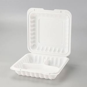 Boîte à lunch jetable en PP/MFPP à charnière, type clamshell, pour la préparation des repas, à emporter, contenants alimentaires portables en plastique - Product Image 5