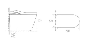 Certifié K2 CE articles sanitaires haut de gamme cuvette de toilette intelligente en céramique automatique commode de salle de bain télécommande toilette intelligente - Product Image 5