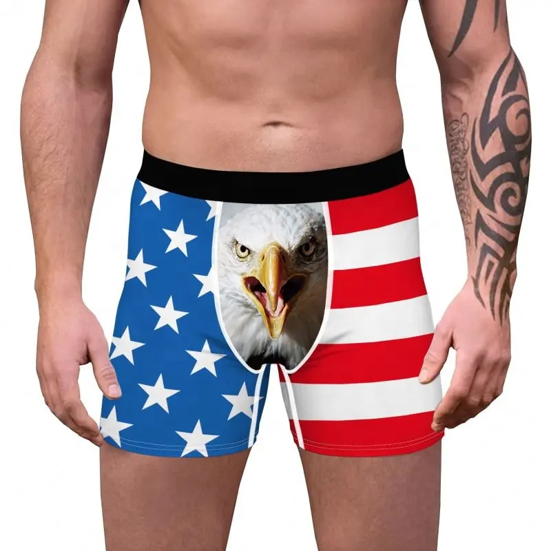 Flag Of New Caledonia Cute Mens Boxer Briefs Underwear Low Waist Panties For Boy Large,White