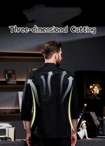 Veste de <span class=keywords><strong>chef</strong></span> à manches courtes/longues, couleur unie, coton, pour la pâtisserie, la restauration, la cuisine, uniforme de serveur d'hôtel - Product Image 4