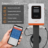 Nouvelle station de recharge portable pour véhicules électriques 14 kW Type 2 32A EVSE Chargeur rapide Câble Indicateur LED 200-220V Modèle 14KW-Portable-V10