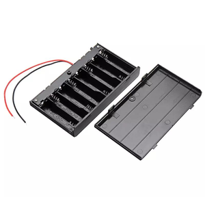 블랙 와이어 리드 배터리 홀더 8AA 배터리 홀더 케이스 8AA 리드 포함 - Product Image 2