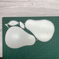 Pochoir de découpe et d'embossage en métal motif Poire pour scrapbooking, fabrication de cartes et décoration d'albums DIY