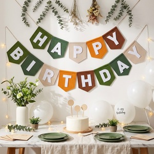 Guirnalda de Fieltro de Lujo para Cumpleaños, Decoración para Fiestas, Decoración para Chimenea, Familiar - Product Image 2