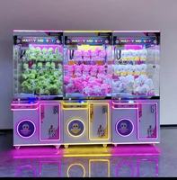 Máquina de grúa de garras plegable operada con monedas, con temática espacial, para capturar muñecos, gabinete de juego arcade