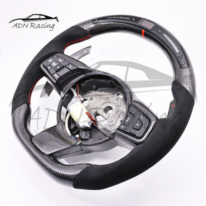 Volant de voiture en fibre de carbone véritable pour <span class=keywords><strong>JAGUAR</strong></span> XF F-<span class=keywords><strong>Type</strong></span> F-Pace <span class=keywords><strong>E</strong></span> Pace 2014-2021 - Product Image 2