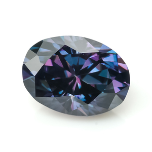 Moissanita de Corte Ovalado con Efecto Hoja de Oro, en Colores Rojo, Verde, Negro, Amarillo y Radiante, Piedra Sintética Suelta de Colores Vivos para Joyería - Product Image 3