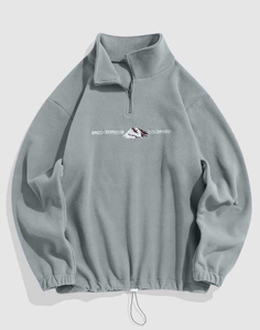 <span class=keywords><strong>Zaful</strong></span> เสื้อสเวตเตอร์มีฮู้ดสำหรับผู้ชาย, เสื้อมีฮู้ดแบบสวมหัวมีฮู้ดผ้าขนแกะมีตัวอักษรภูเขาลำลองปักลายกราฟิก - Product Image 1