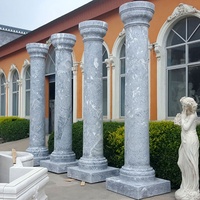 Pilier romain décoratif en marbre blanc, matériau de construction, pour l'extérieur, colonne de redoute