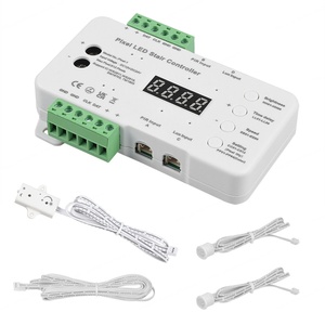 Treppenbeleuchtung Vollfarb-<span class=keywords><strong>Controller</strong></span> 24V <span class=keywords><strong>LED</strong></span> Intelligenter Bewegungssensor 512 Pixel Unterstützt Drahtlose Steuerung Laufende Treppenbeleuchtung - Product Image 3