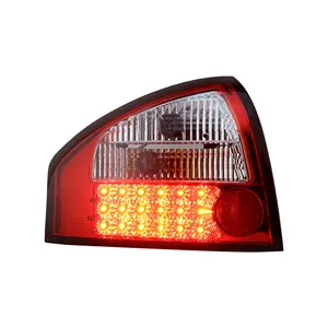 CARMATES Hot Selling Rücklicht baugruppe LED Rücklichter Bremslicht Blinker Roter Hintergrund Für Audi A6 2001 2002 2003 2004