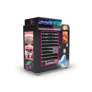 Mainan plastik Lift mesin penjual otomatis berdiri untuk mainan lembut toko kotak buta mesin Layanan Mandiri Acceptor koin