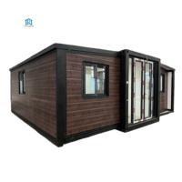Conteneur pliable de 40 pieds, modifié en café mobile, unité de vente au détail pour hôtel et usage domestique, avec design moderne du milieu du siècle