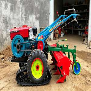 Piccolo Trattore Manuale da 10HP con Asse Singolo, Aratro e <span class=keywords><strong>Rimorchio</strong></span> - Product Image 1