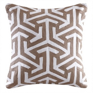 Luxury Wool Handmade Kashmiri Embroidery Wool Chain <b>Stitched</b> Cushion Cover For SofaCouch Living Room Hot Selling Product By ITHL - Product Image 1