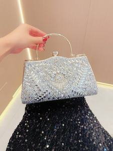Vente en gros 2026 Sacs vintage pour femmes avec strass, pochettes scintillantes pour femmes, sac <span class=keywords><strong>de</strong></span> soirée formel, sac à chaîne carré, sacs en diamant - Product Image 5