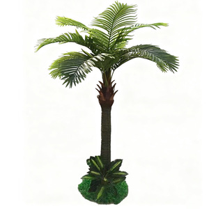 עץ קוקוס מלאכותי גדול, צמח ירוק, מתאים לפנים ולחוץ, קישוט נוף חיצוני, צמח טרופי, עץ דקל - Product Image 4