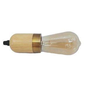 <span class=keywords><strong>Vintage</strong></span> Retro Zoccolo Del Supporto Della Lampada E27 Base In Legno Lampadina Zoccolo Della Lampada Del Supporto Con Il Supporto Della Lampada In Legno di Legno CE - Product Image 6