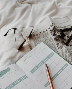 Impression personnalisée 2026, bien-être, soins personnels, journal en tissu de lin doux, fournitures de planification, carnet à couverture rigide, impression de journal, autocollants - Product Image 2