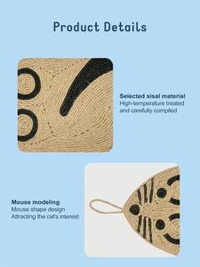 Nieuwe Muis Vorm Kat Krabbord Natuurlijke Sisal Kat Krabpad Muur Krabben Voor Katten - Product Image 3